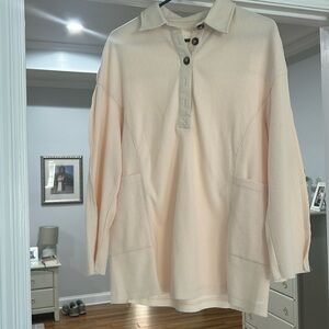 Cream top NWOT bought from boutique; need smaller size & non-returnable